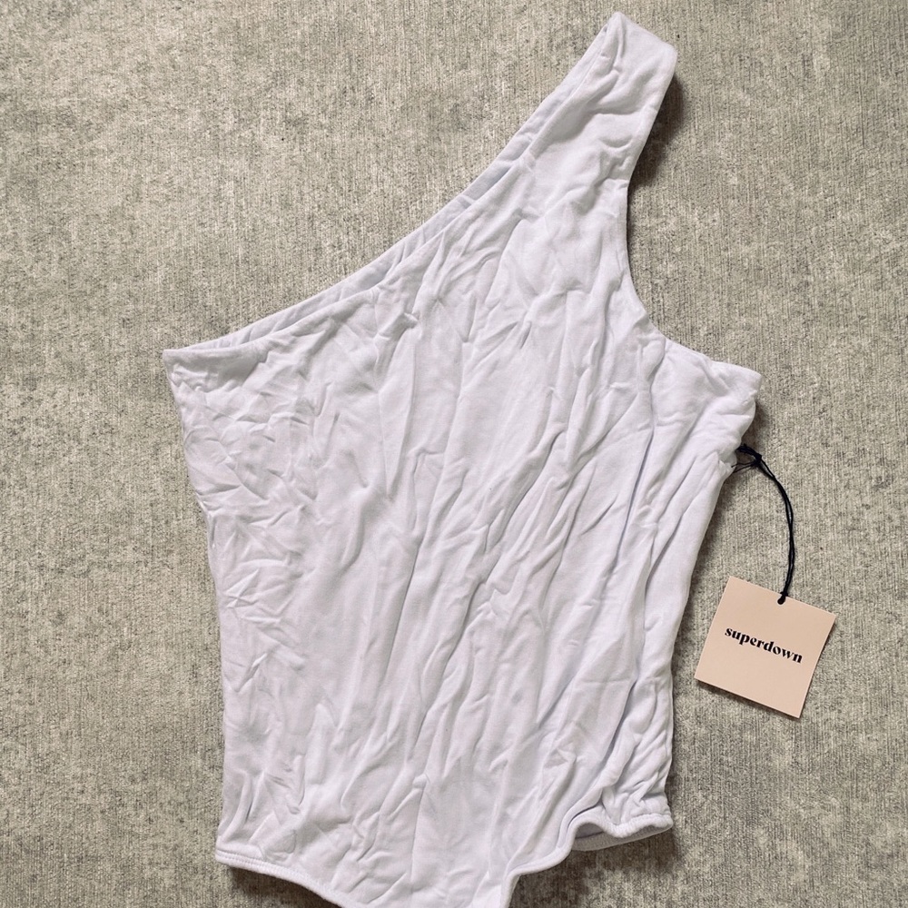 Asymmetrical tank bodysuit